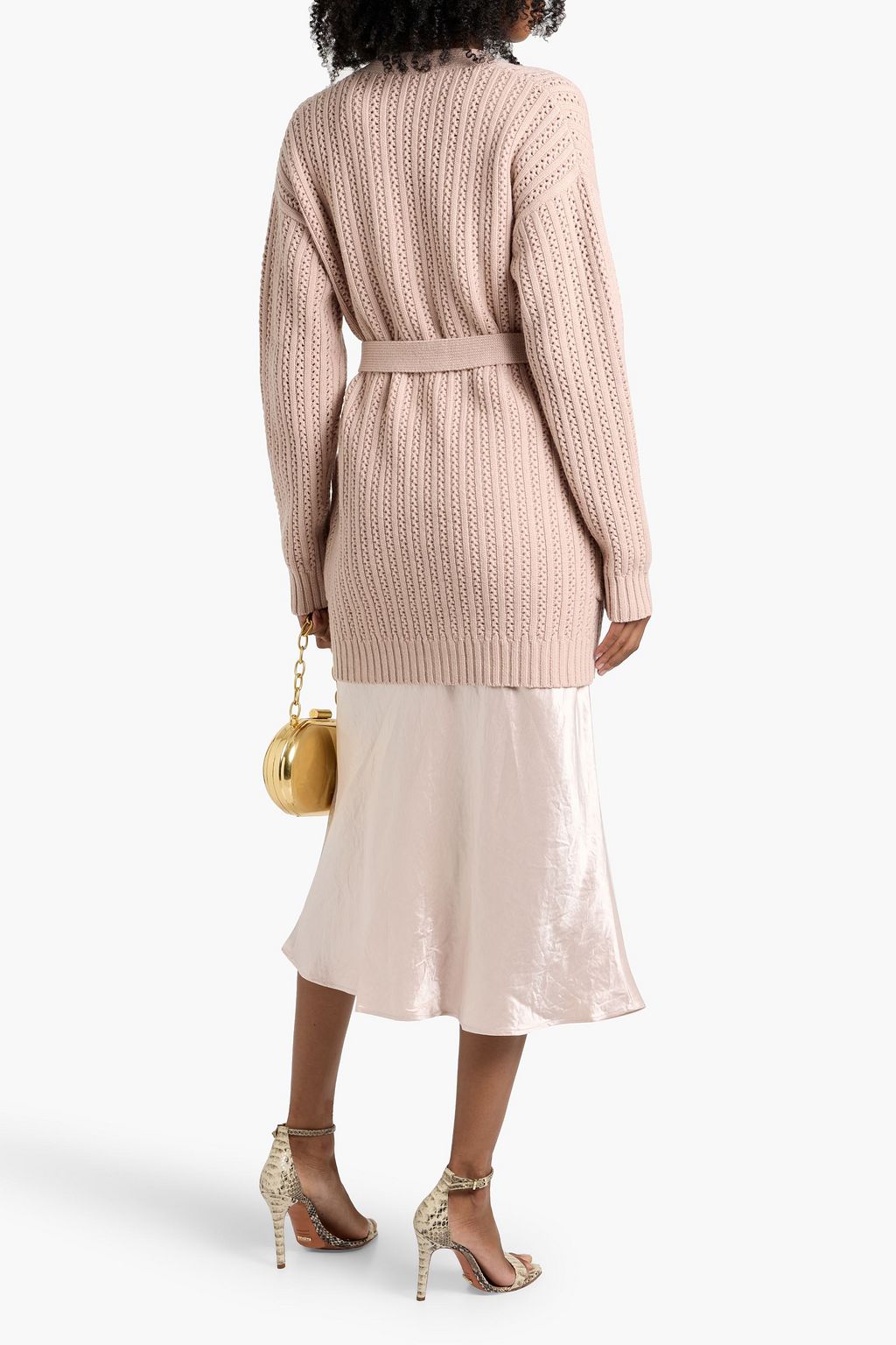 MAX MARA Balzac pointelle-knit wool and cashmere-blend cardigan