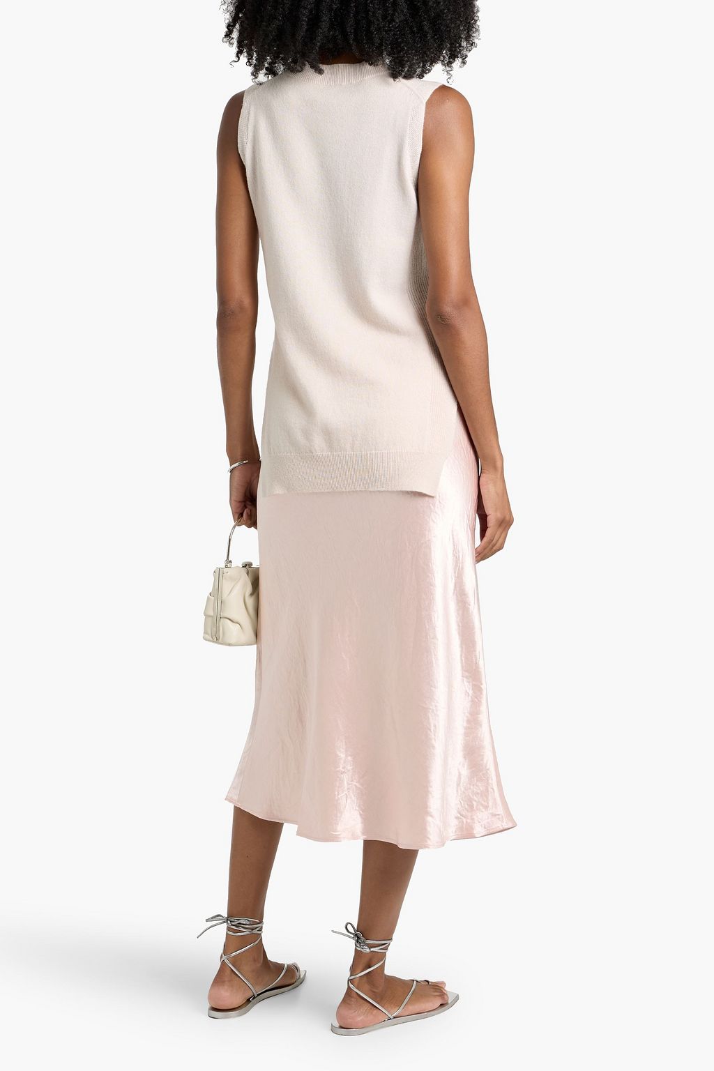 MAX MARA Alessio crinkled-satin midi skirt