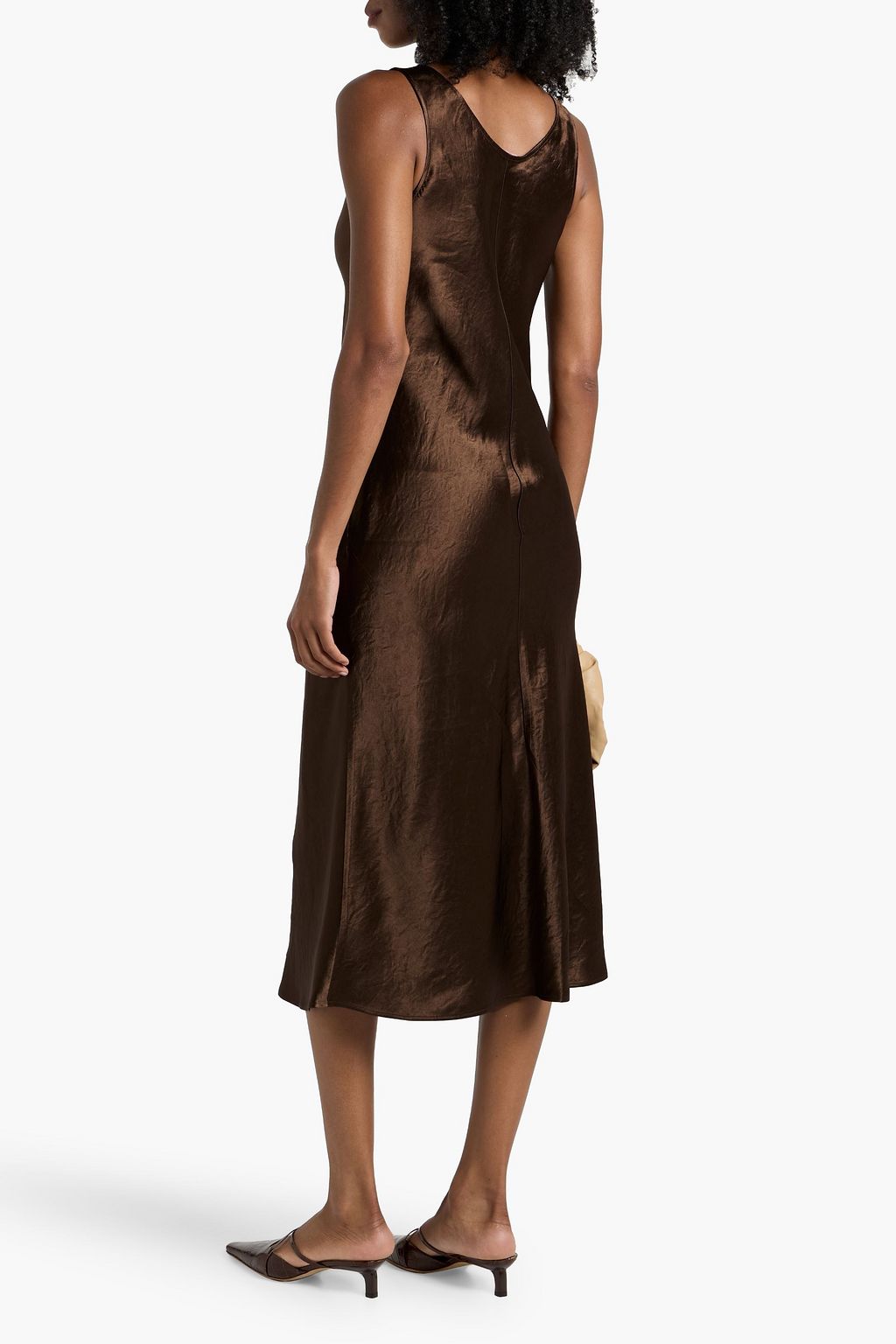 MAX MARA Talete crinkled-satin midi dress