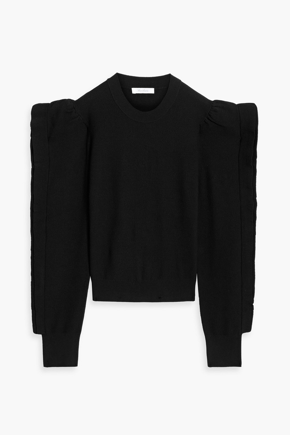Max Mara Genero Textured-knit Sweater In Black