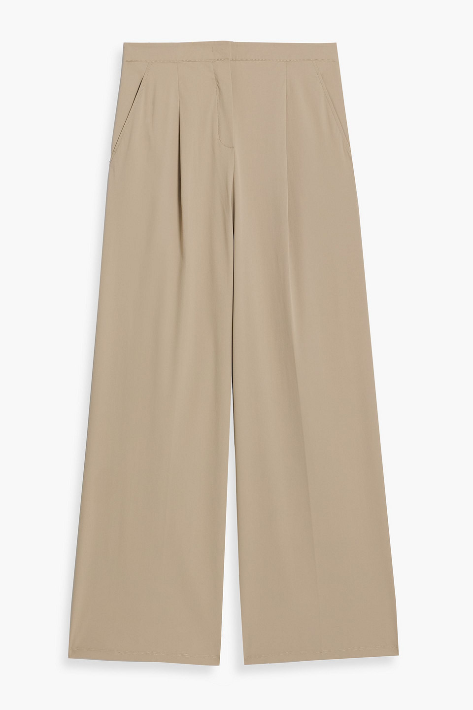 Max Mara Bonn Stretch-jersey Wide-leg Pants In Brown