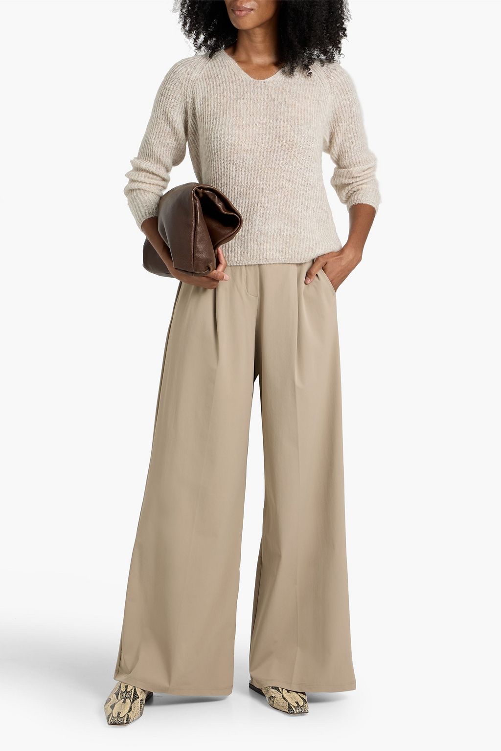 MAX MARA Bonn stretch-jersey wide-leg pants