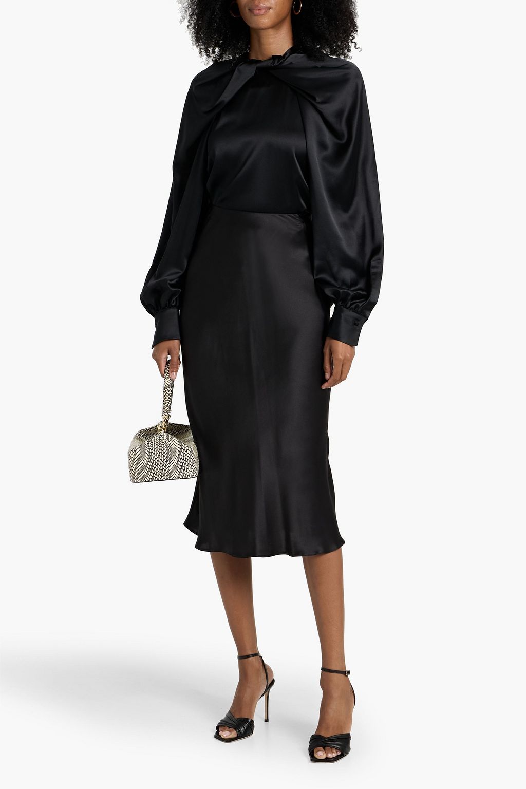 MAX MARA Key twisted silk-satin blouse