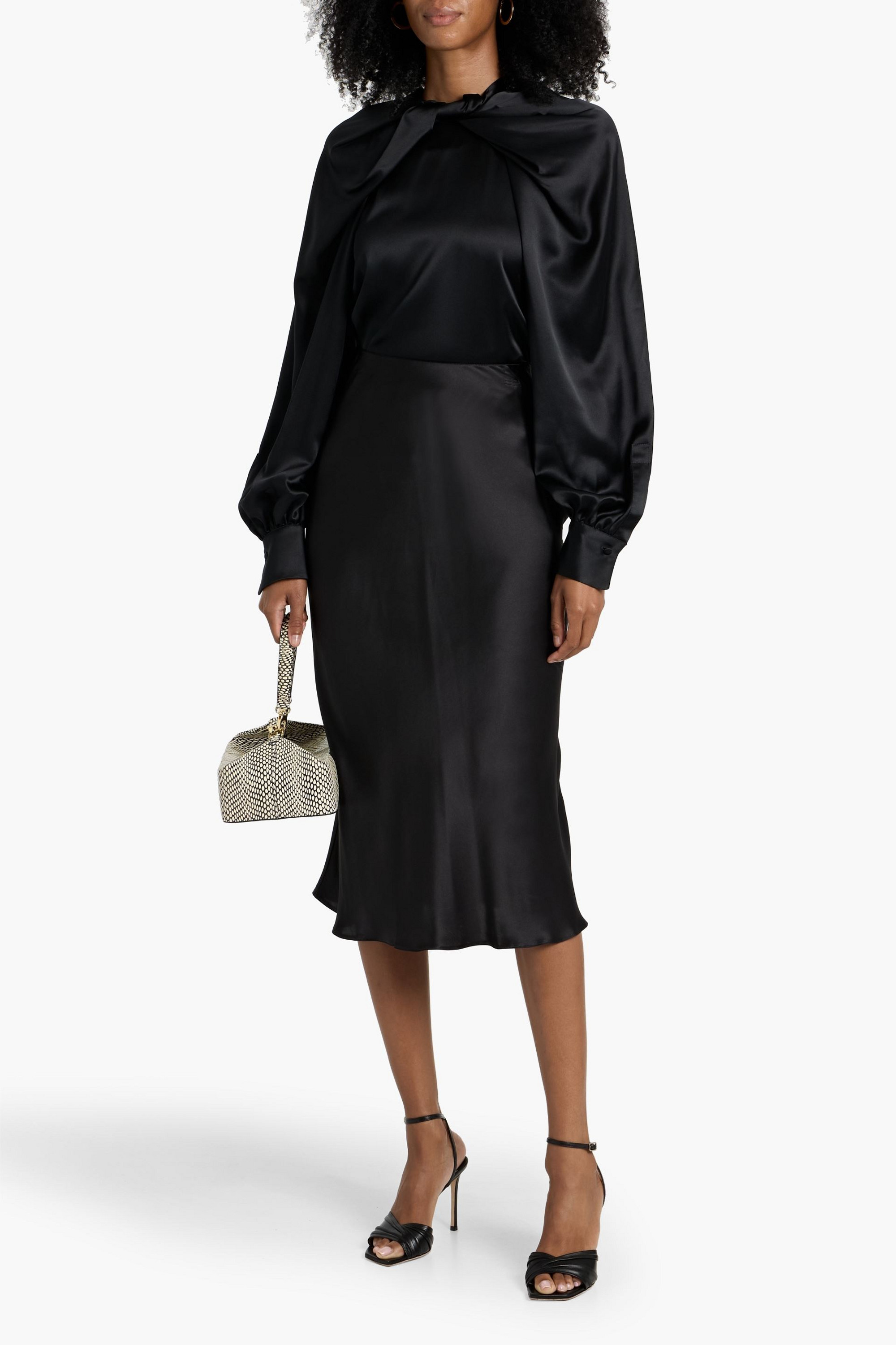 Max Mara Key twisted silk-satin blouse