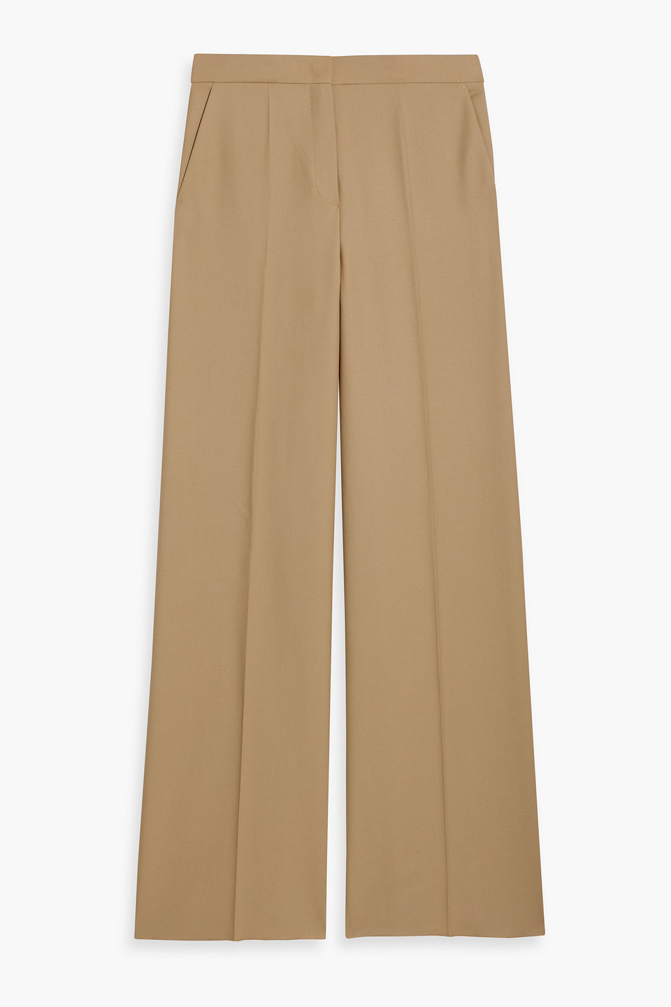 Max Mara Senna Wool-twill Wide-leg Pants In Brown