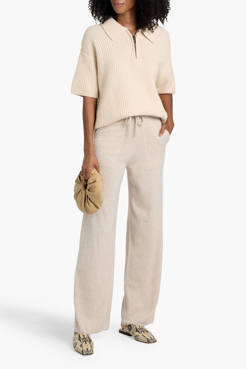 MAX MARA Rino wool and cashmere-blend wide-leg pants