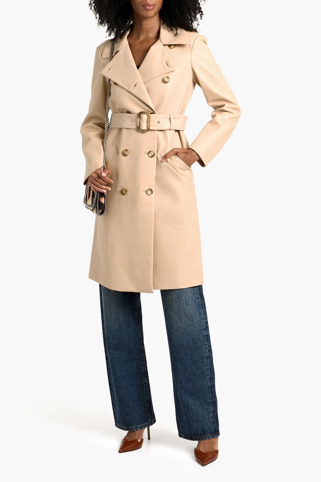 SPORTMAX Giostra leather trench coat