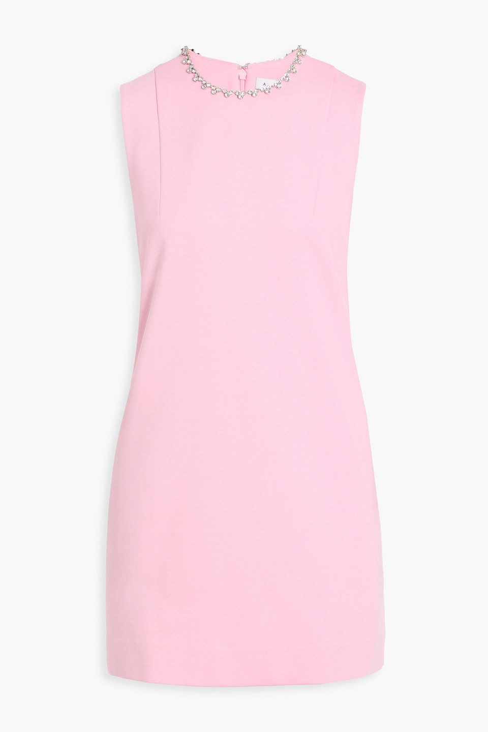 Area Crystal-embellished Cutout Stretch-ponte Mini Dress In Pink