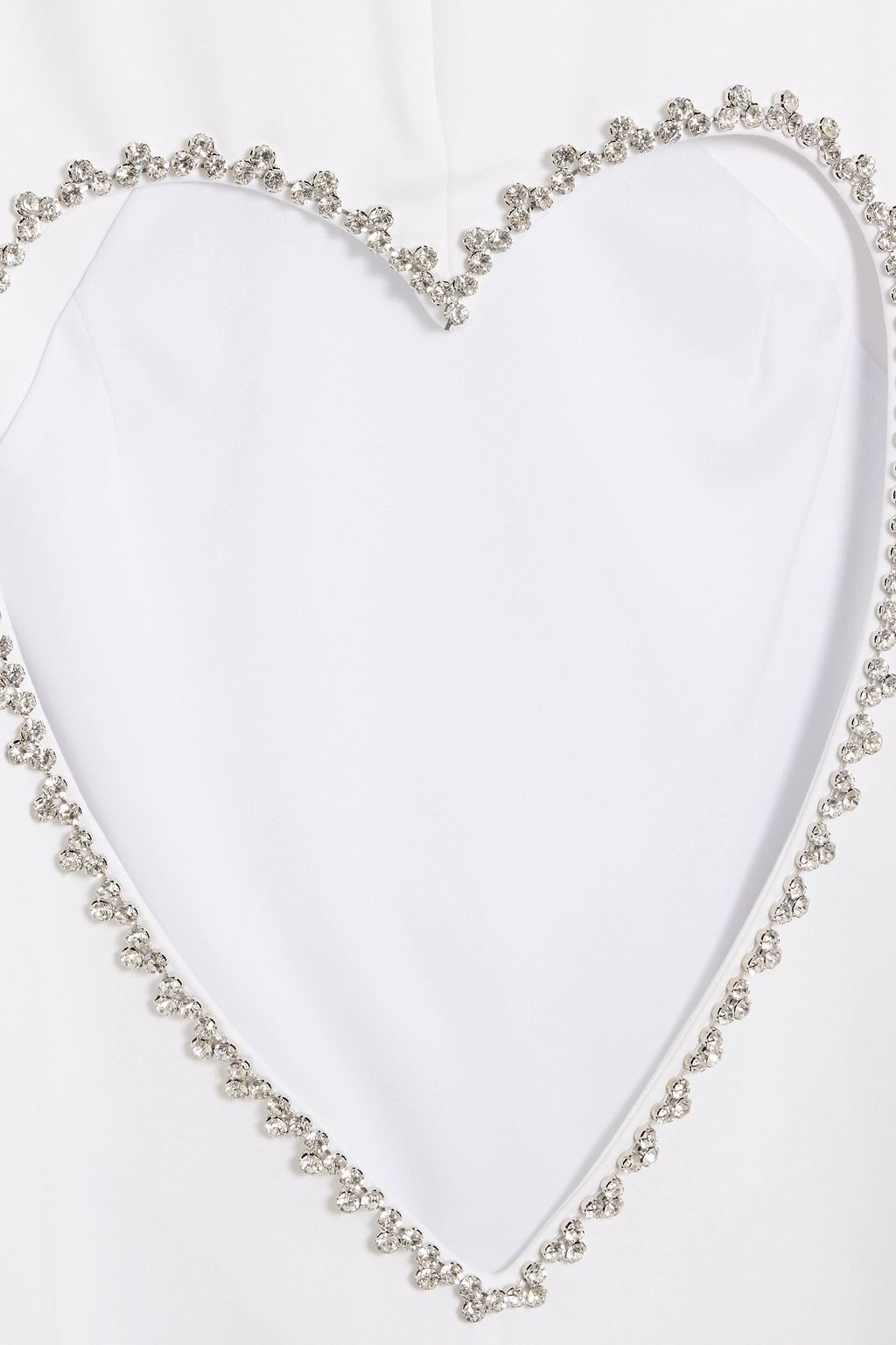 AREA Crystal-embellished cutout stretch-ponte mini dress