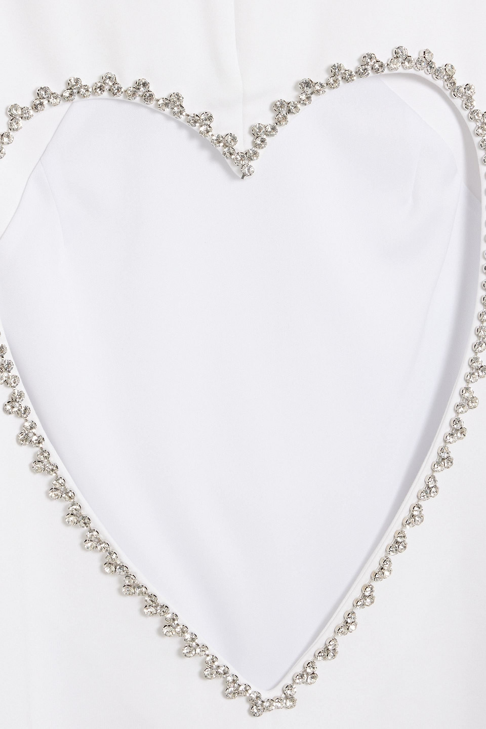 Area Crystal-embellished Cutout Stretch-ponte Mini Dress In White