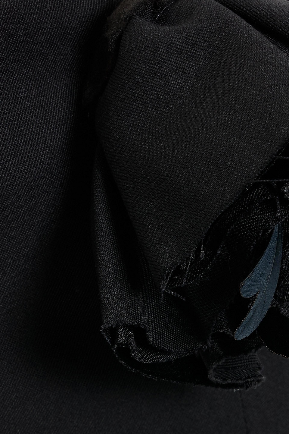 Area Flower Slit Mini Skirt In Black