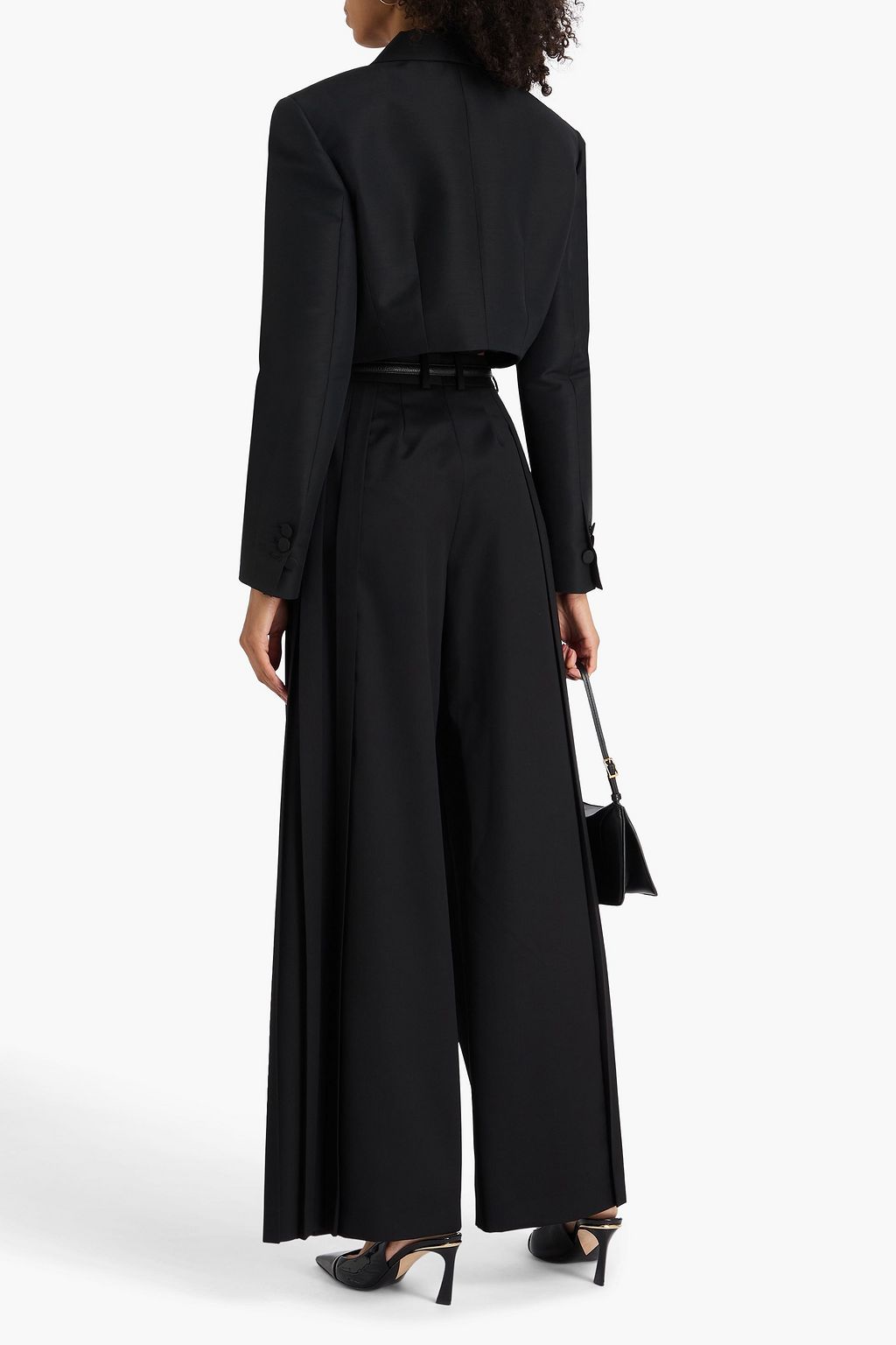 JOSEPH Mericourt pleated wool-blend twill wide-leg pants