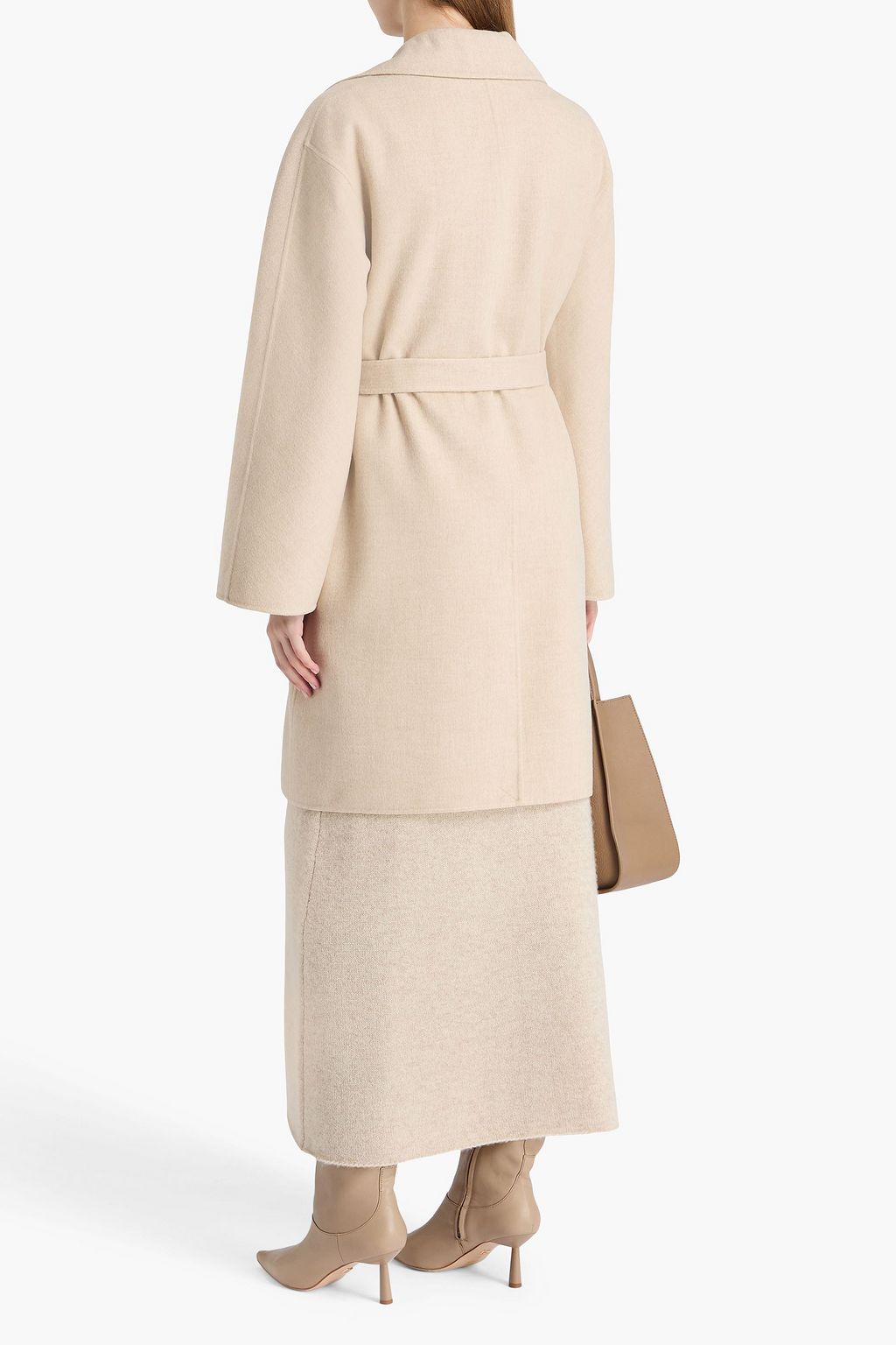 JOSEPH Cranwood belted wool and silk-blend felt coat