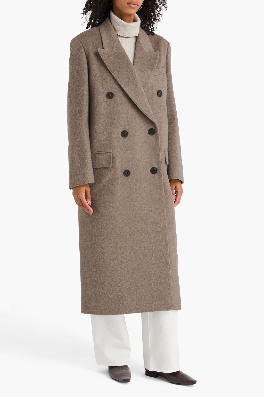 JOSEPH Lilas double-breasted yak and wool-blend felt coat