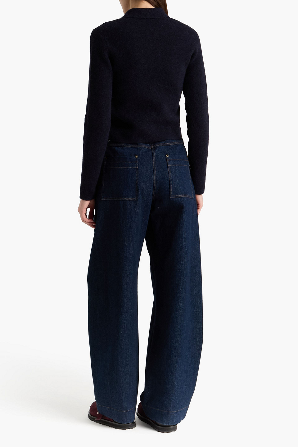  James Perse - Cardigan Aus Gebürstetem Stretch-strick - Blau - 0 
