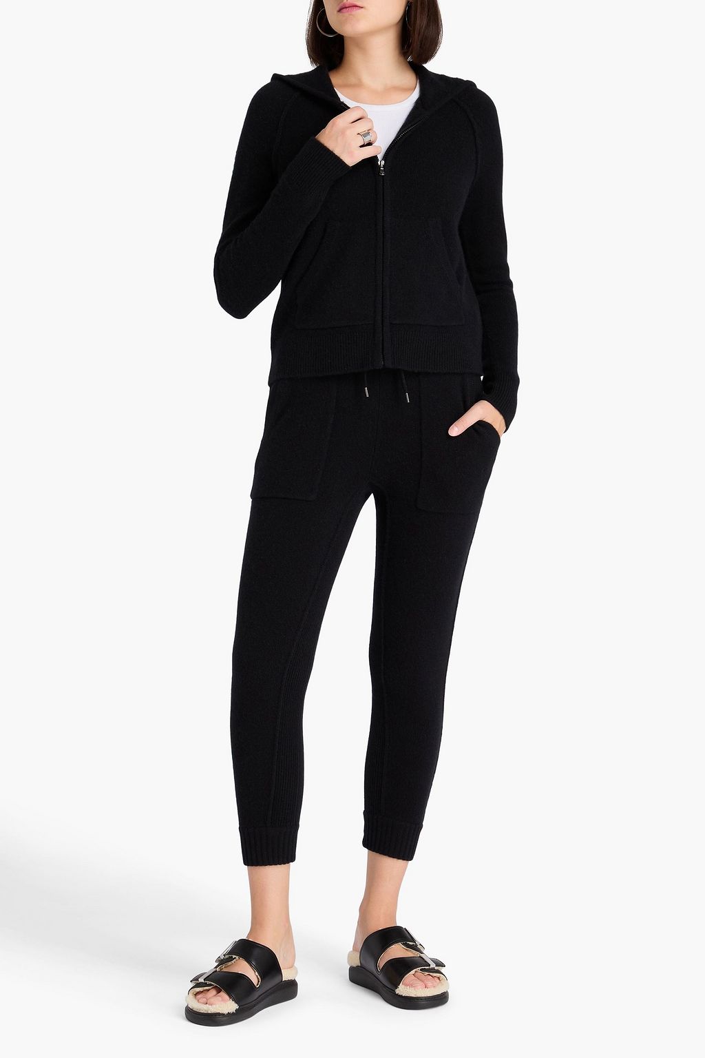 JAMES PERSE Cashmere zip-up hoodie