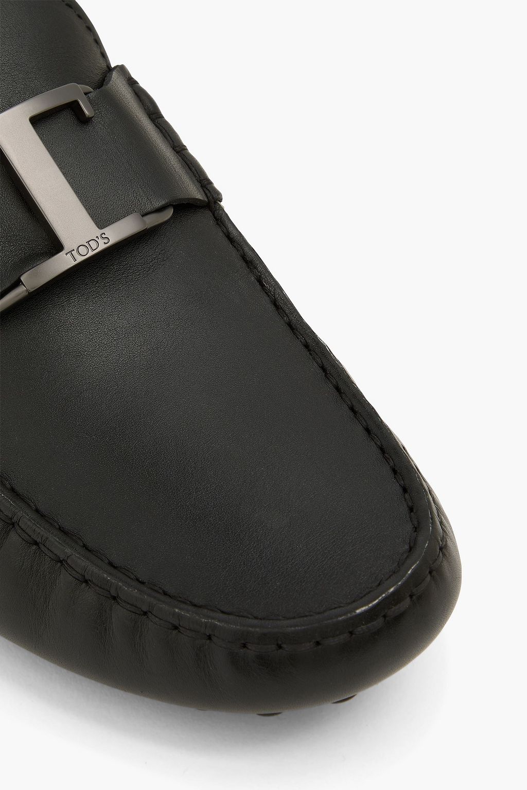 TOD'S Embellished leather driving shoes