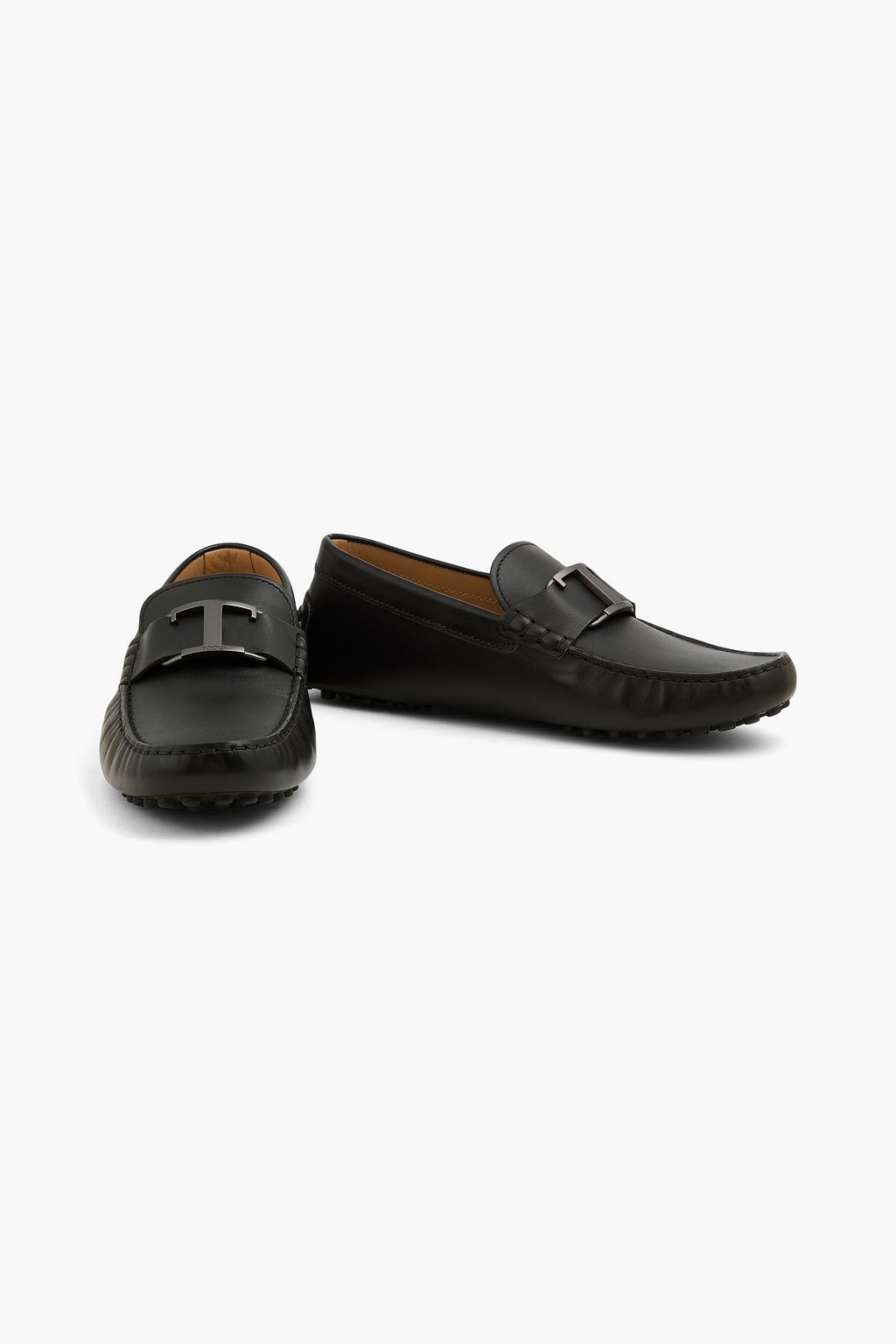 TOD'S Embellished leather driving shoes