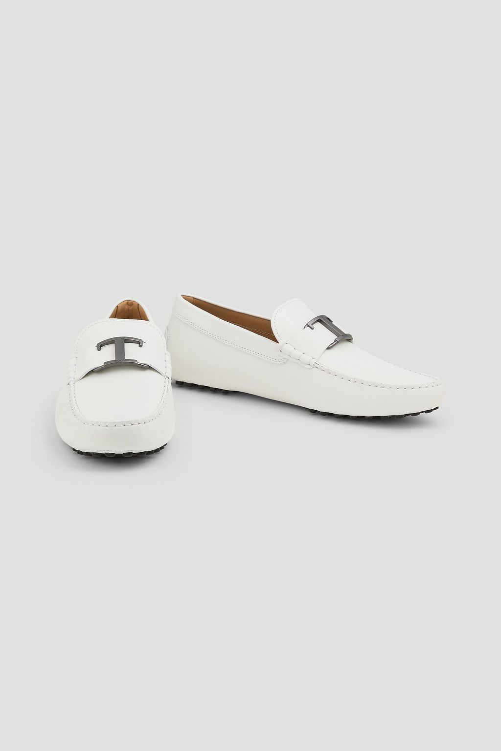 TOD'S Embellished leather driving shoes