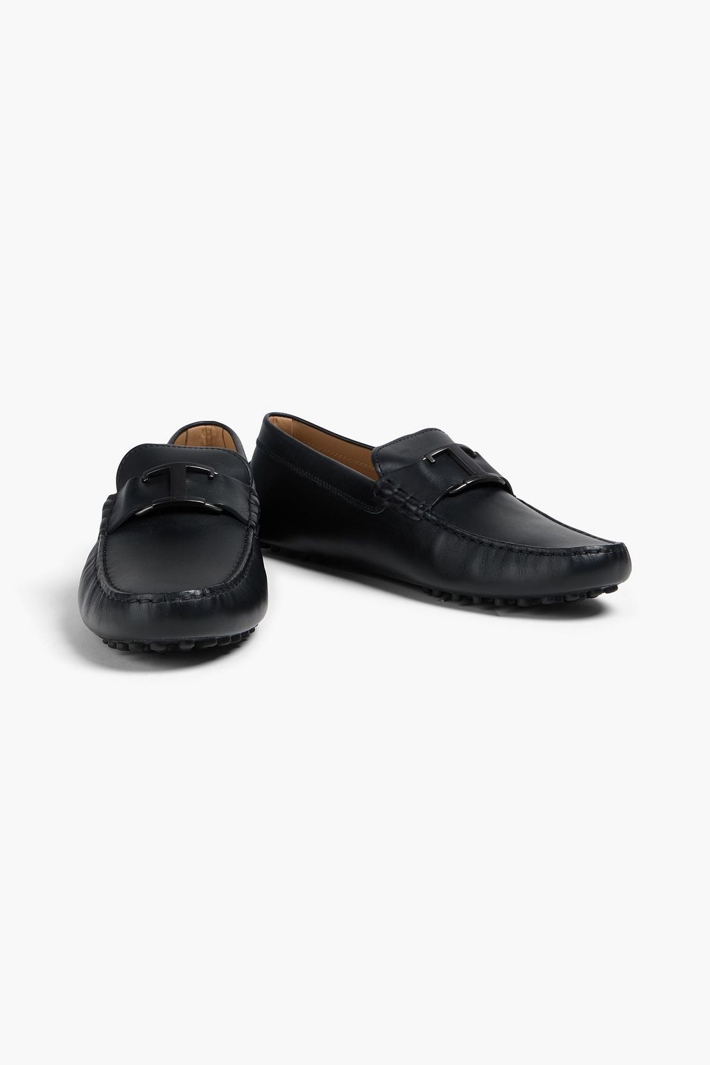 TOD'S Embellished leather driving shoes