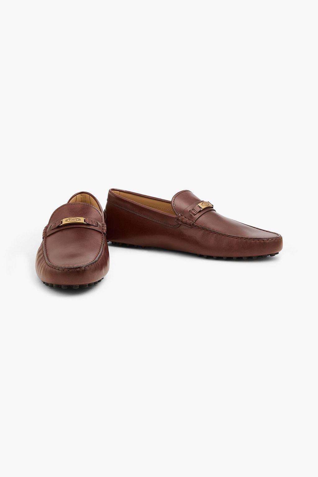 TOD'S Embellished leather driving shoes