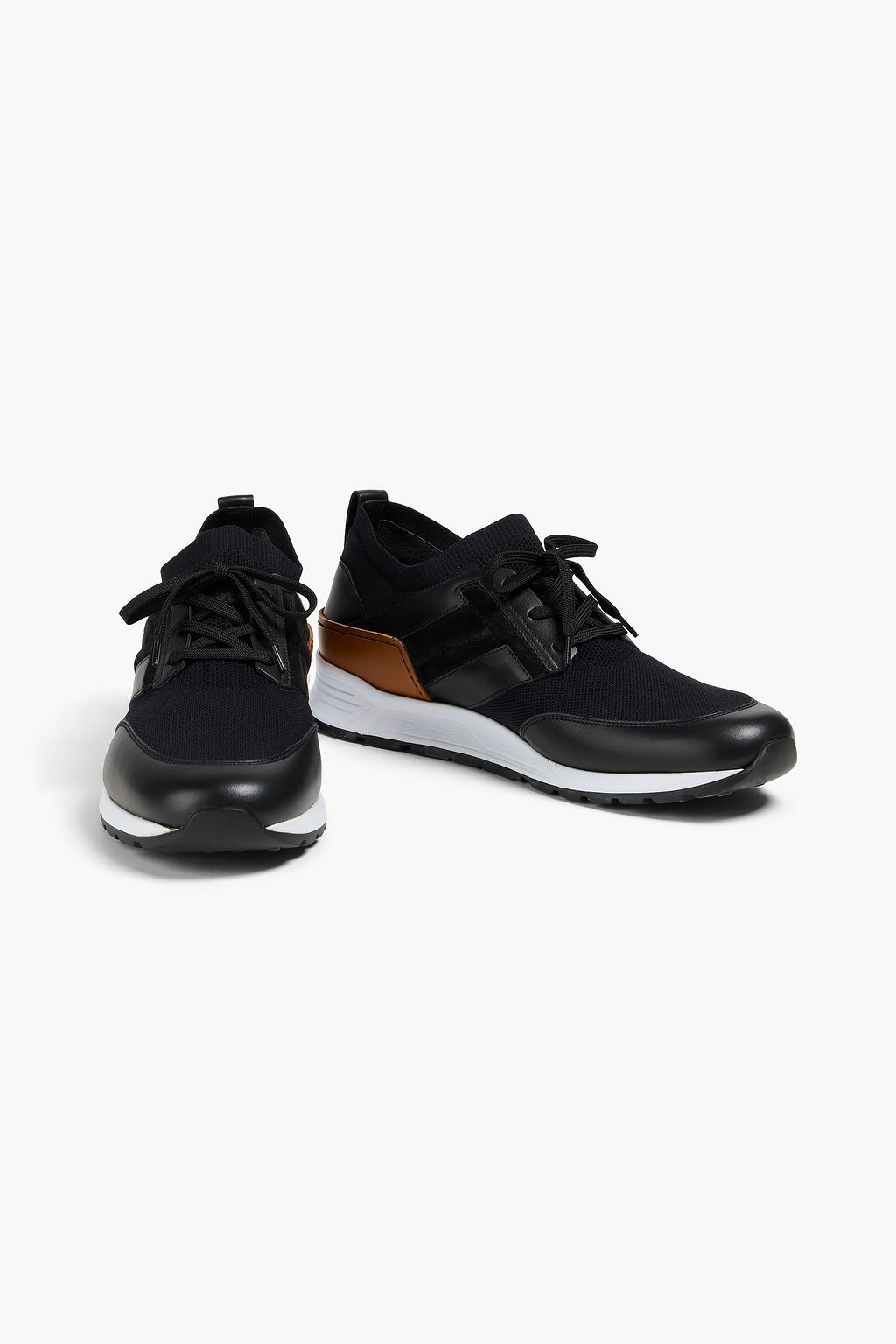 TOD'S Mesh and leather sneakers
