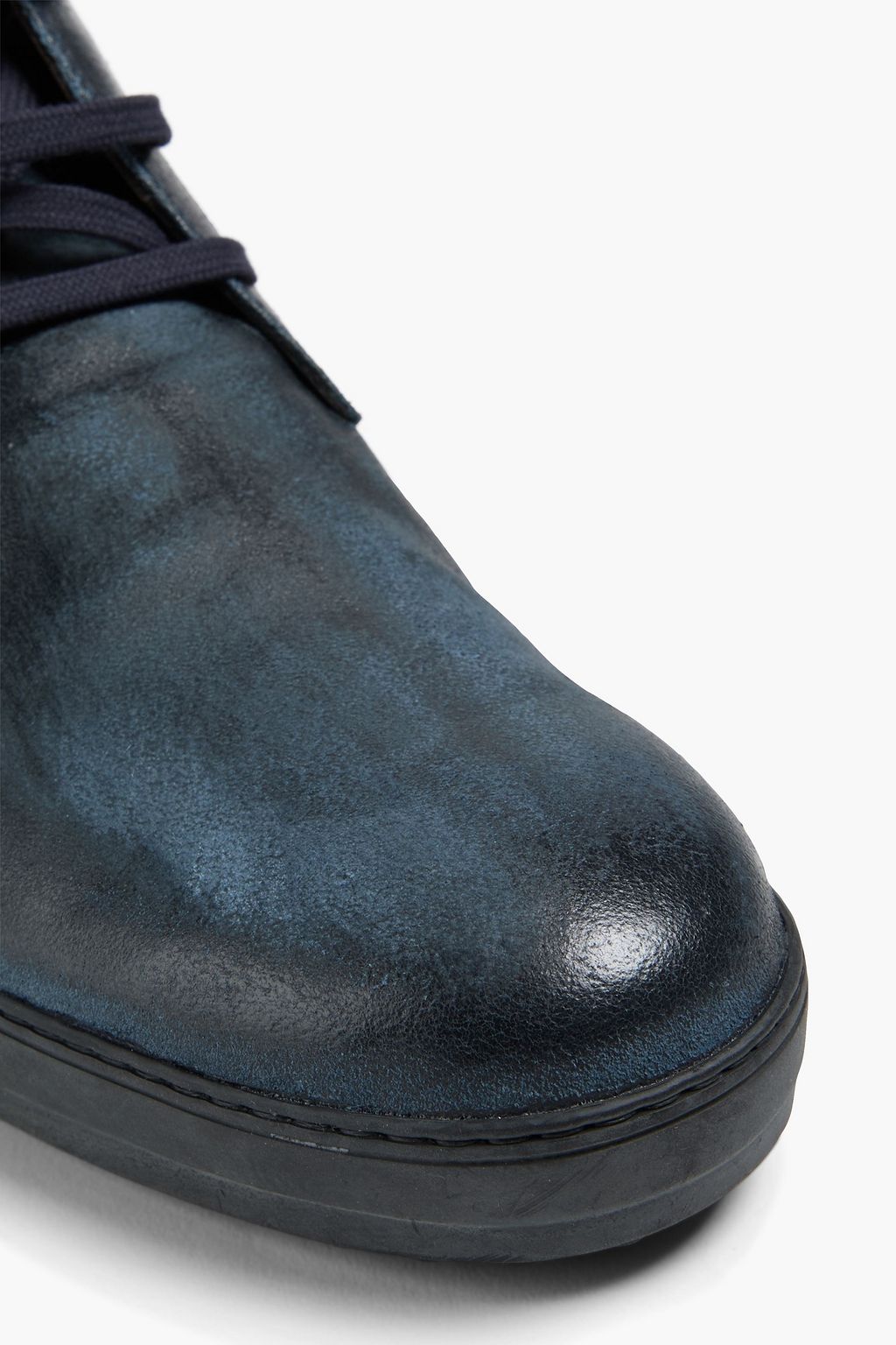 TOD'S Distressed leather chukka boots