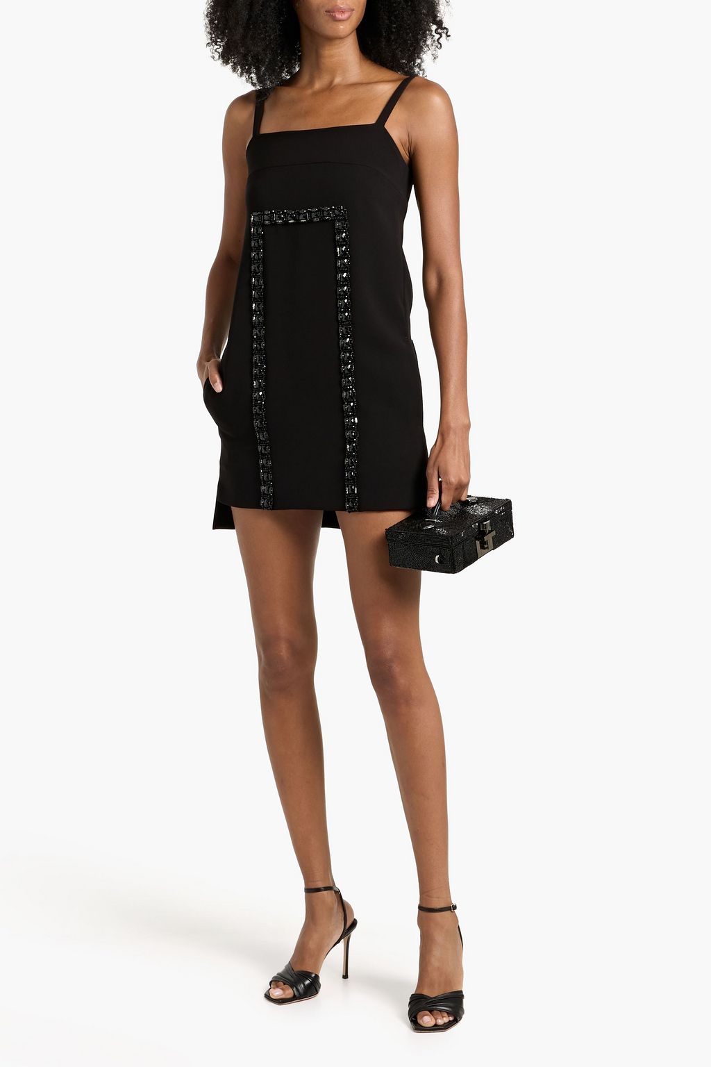 MAX MARA Aversa crystal-embellished crepe mini dress