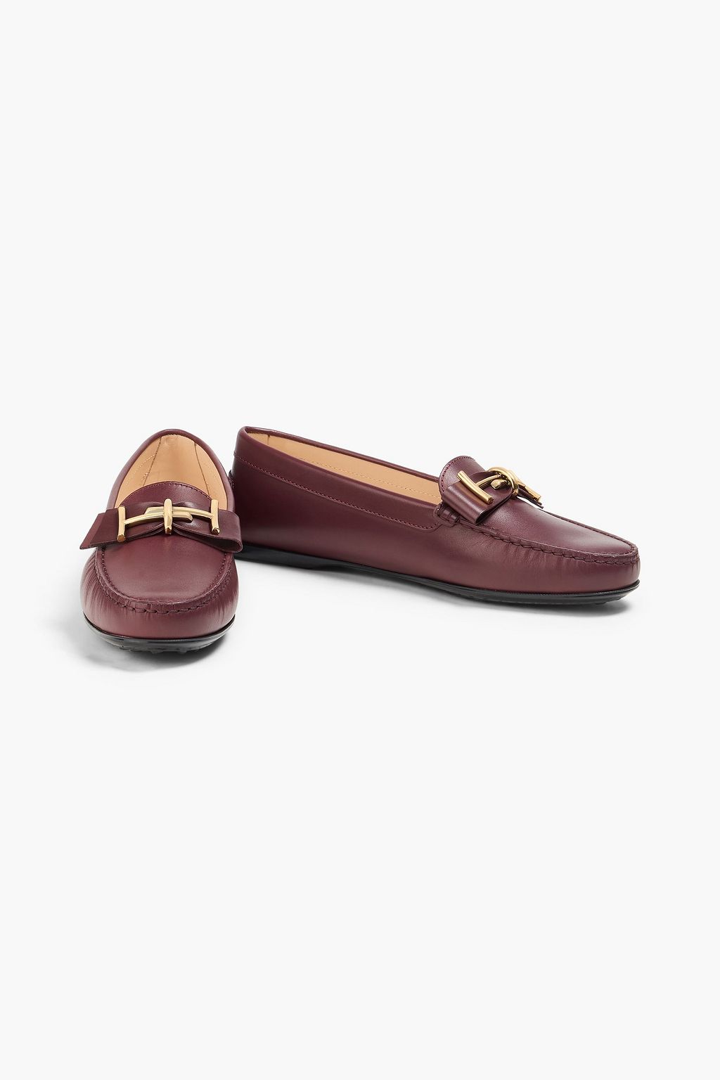 TOD'S Embellished leather loafers