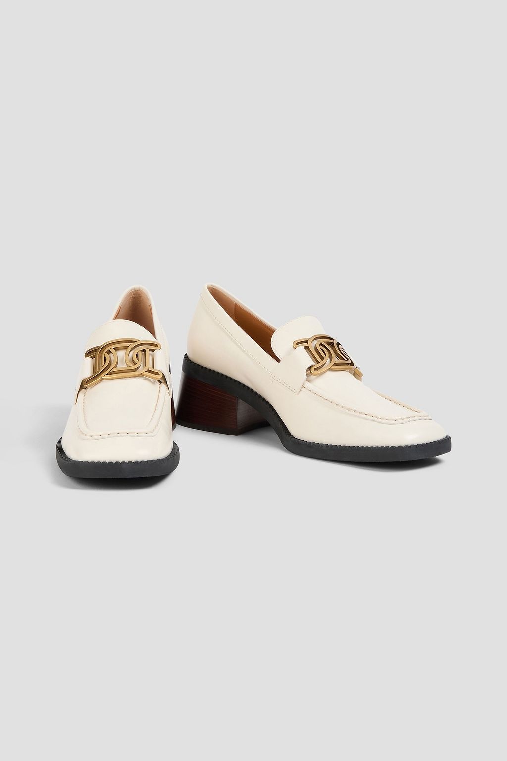 TOD'S Kate embellished leather loafers