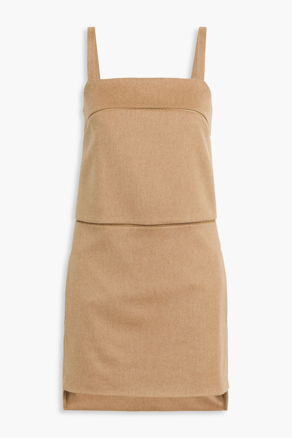 Max Mara Baden Camel Hair Mini Dress In Brown