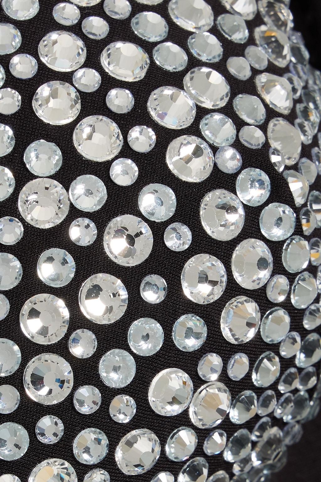AREA Cutout crystal-embellished ponte mini dress