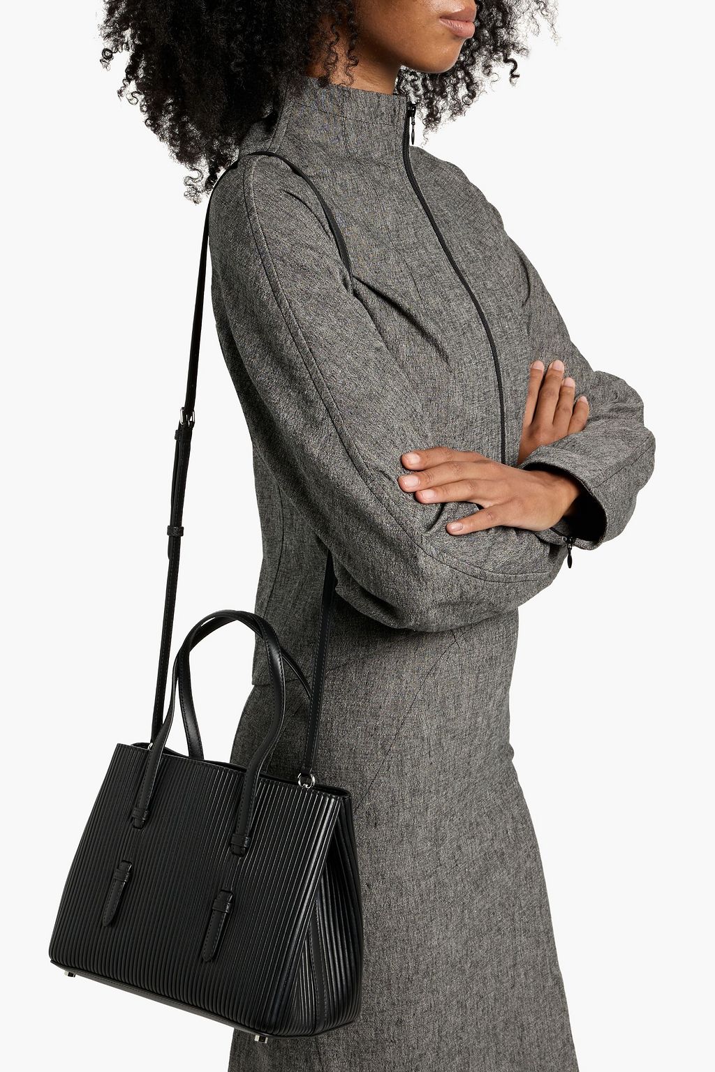 ALAÏA Mina 25 ribbed leather tote