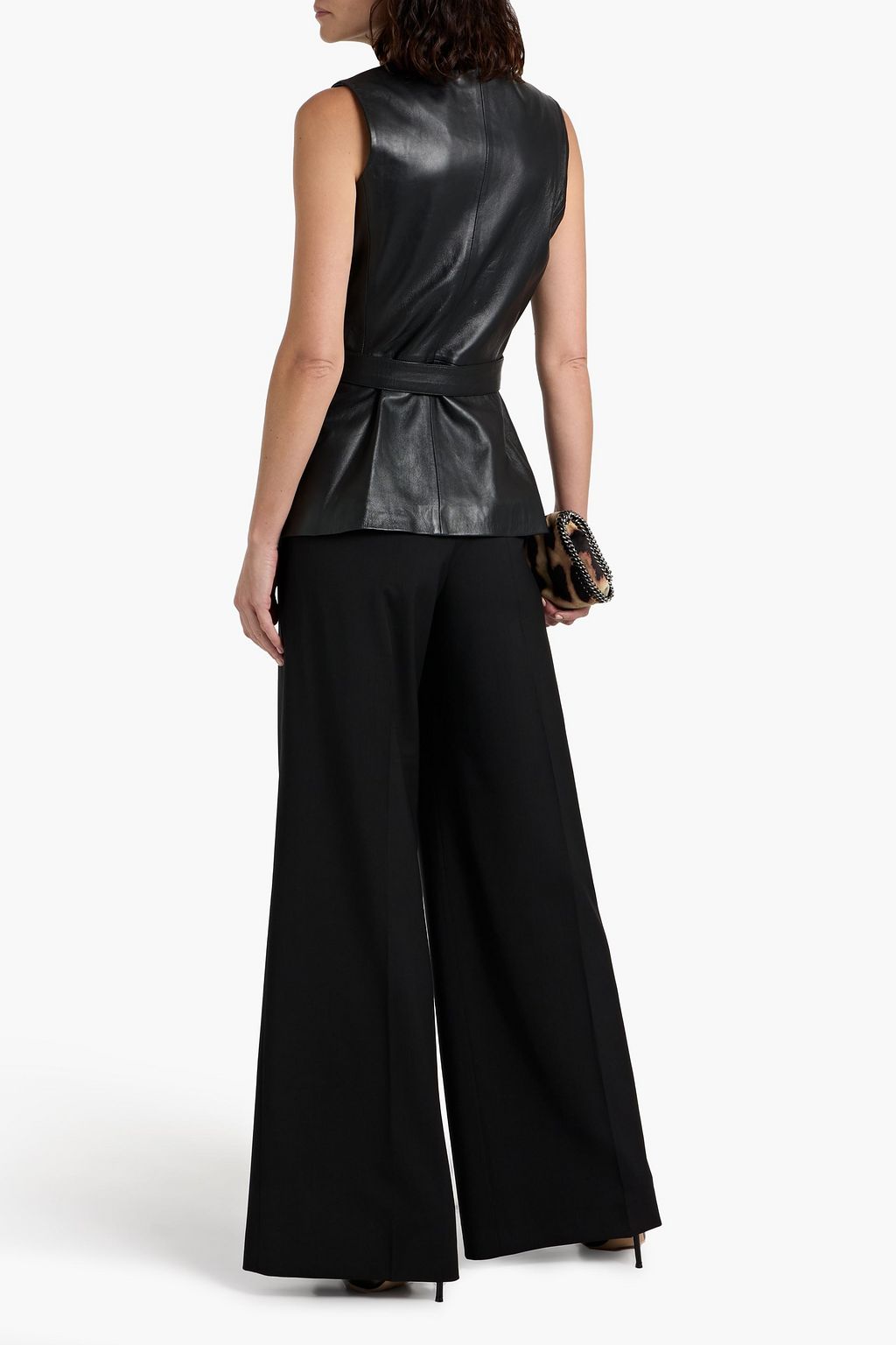 SPORTMAX Vela pleated wool wide-leg pants