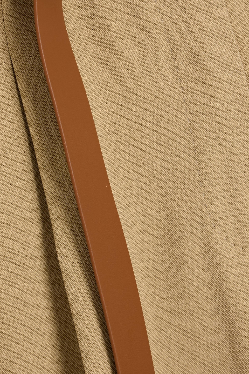 Max Mara Ezio Belted Woven Straight-leg Pants In Brown