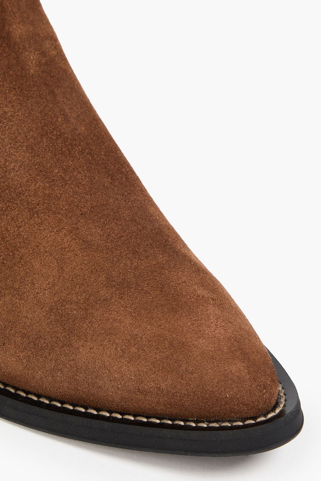 TOD'S 버클 디테일 스웨이드 앵클 부츠