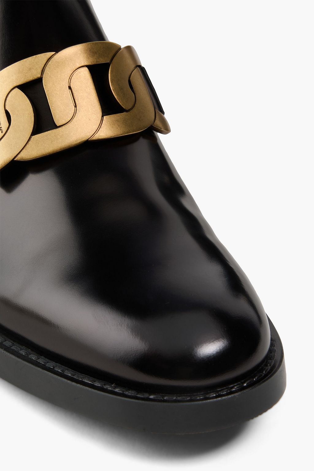 TOD'S 체인 장식 가죽 앵클 부츠