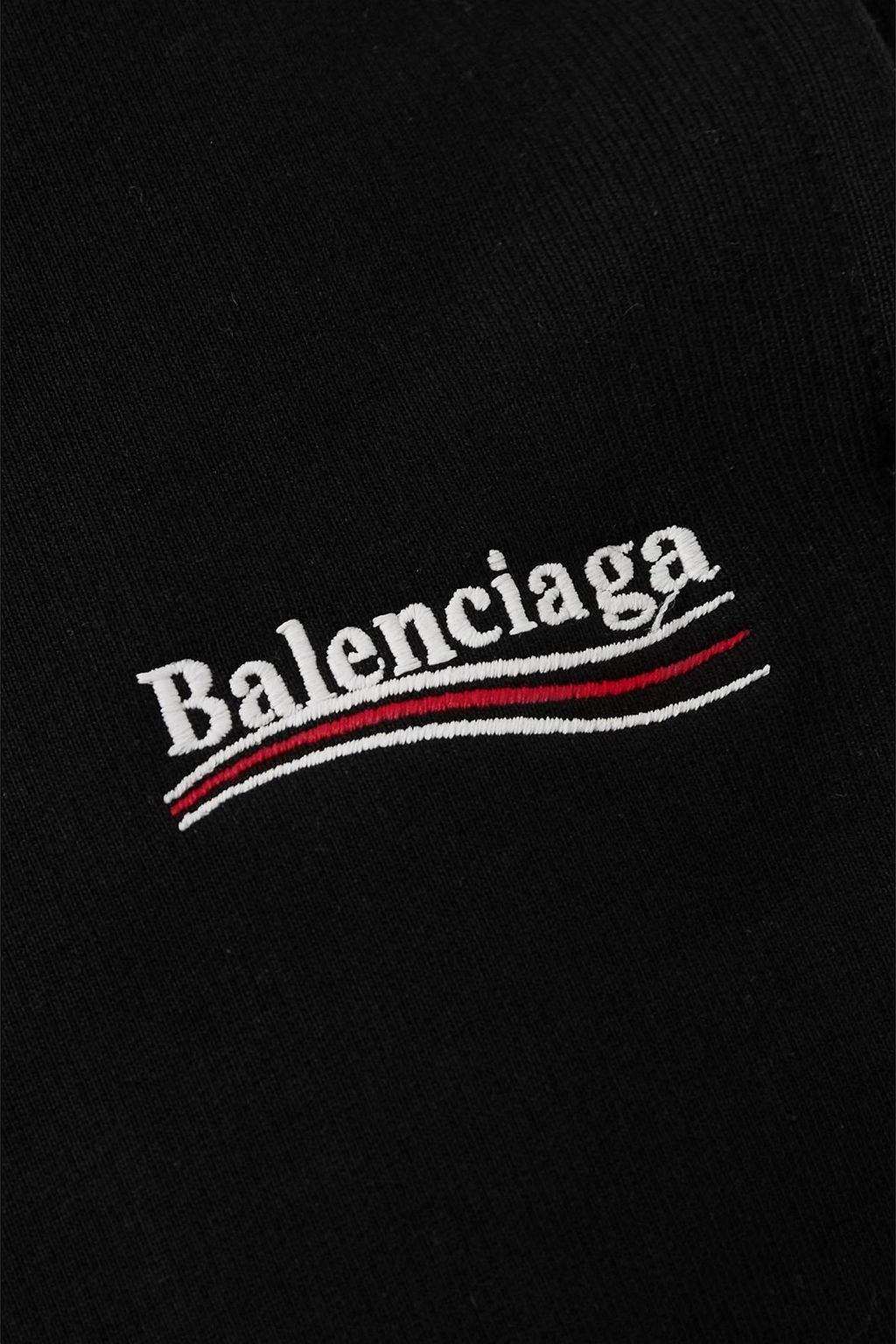 BALENCIAGA Embroidered cotton-jersey track pants