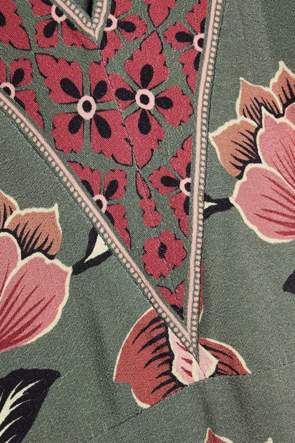 Farm Rio Arabesque Floral Maxi Dress In Green