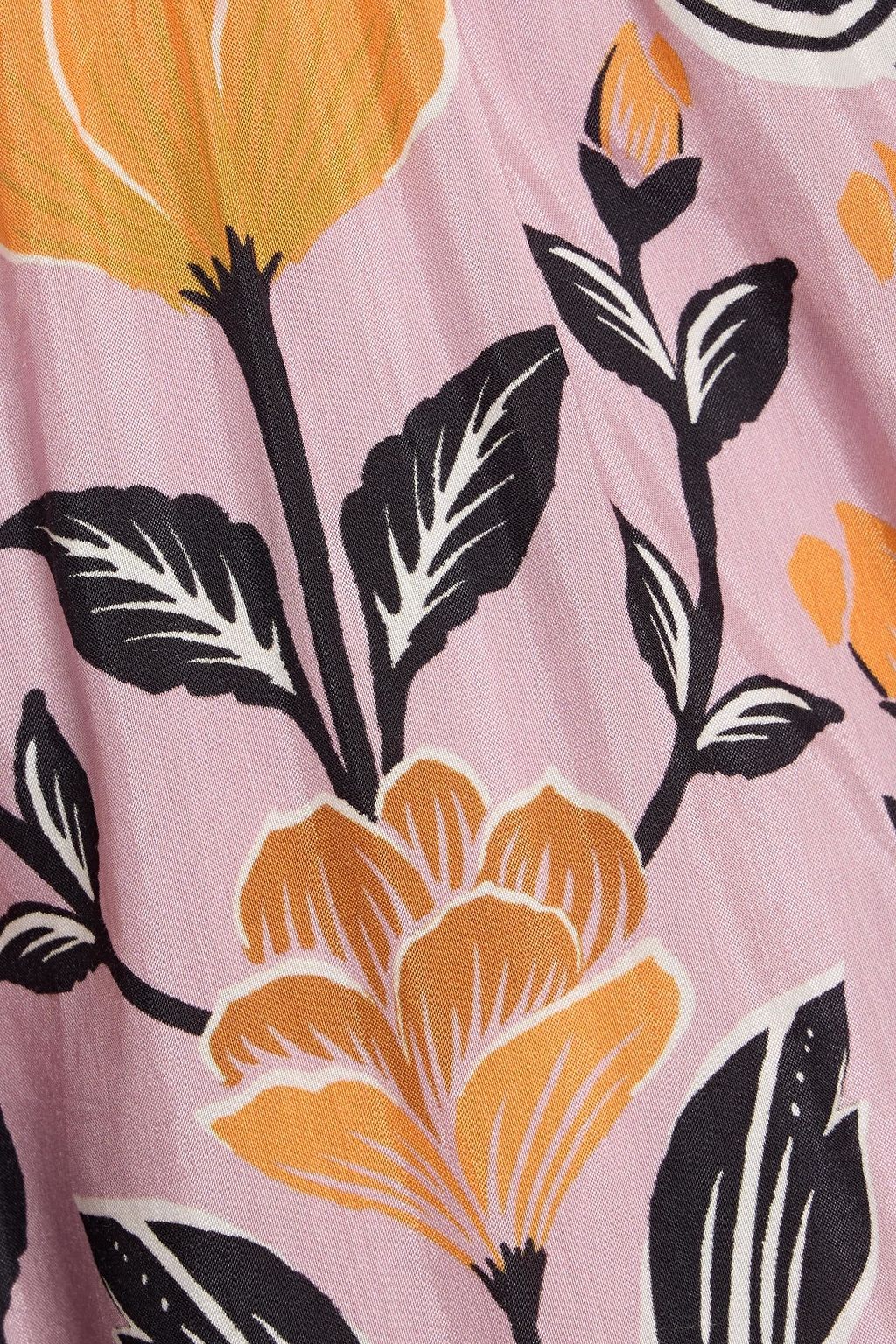 FARM RIO Printed cotton-blend mini dress