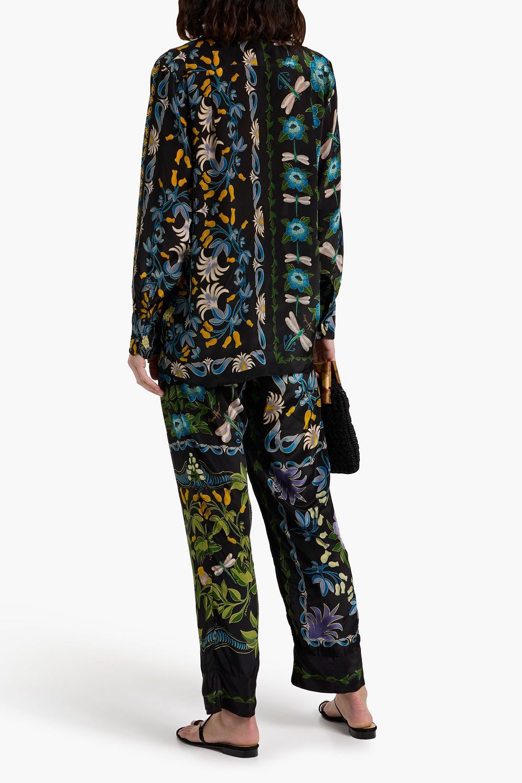 FARM RIO Printed satin shirt