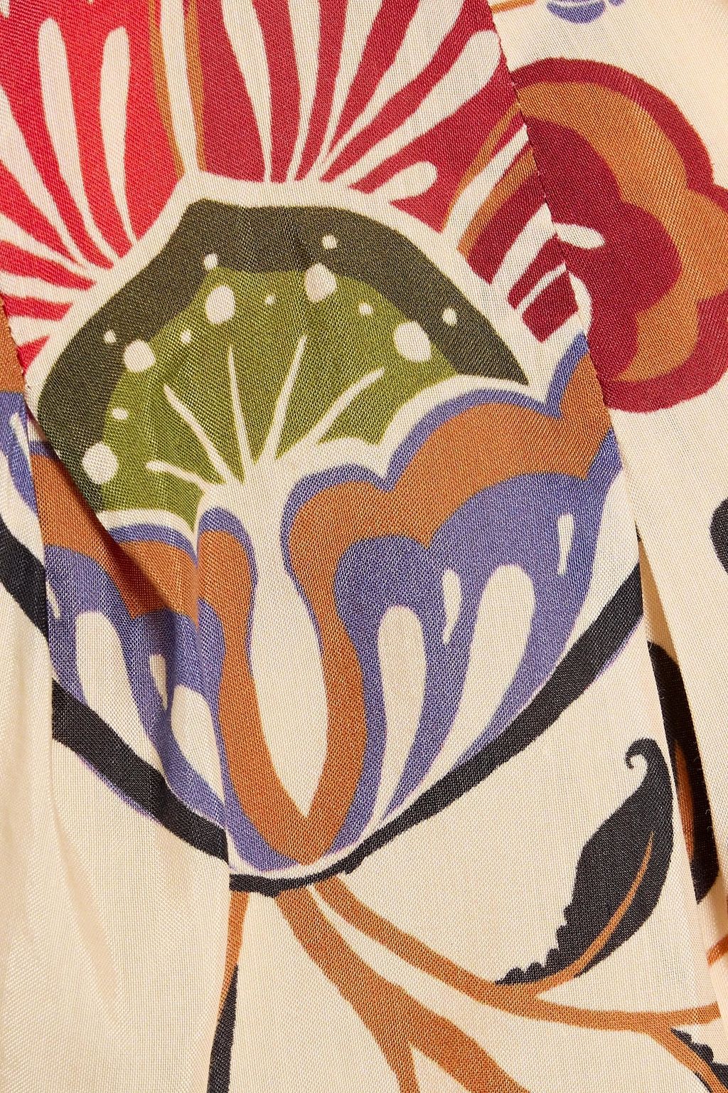 FARM RIO Printed cotton-blend mini dress