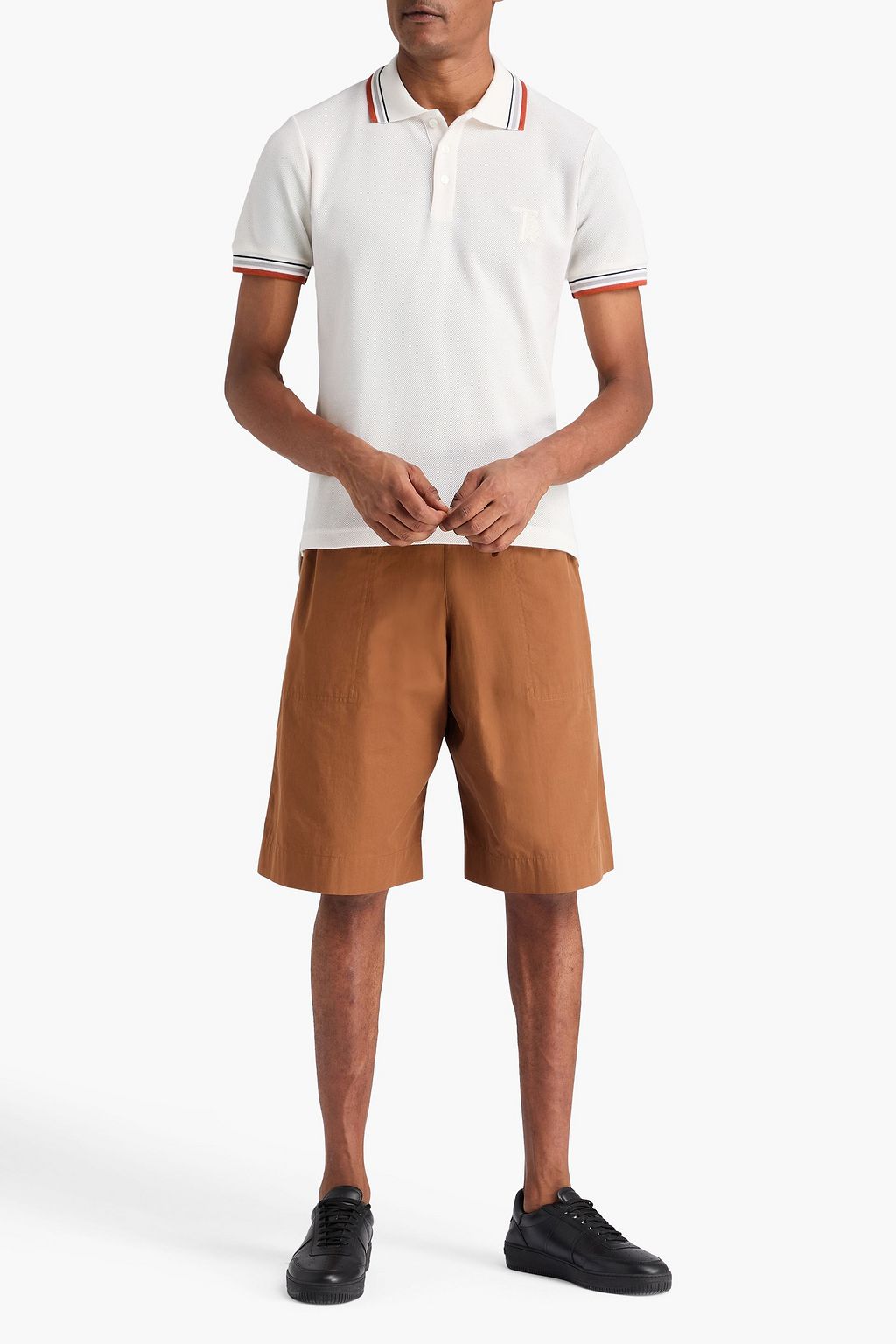 TOD'S قميص بولو من القطن وقماش بيكيه