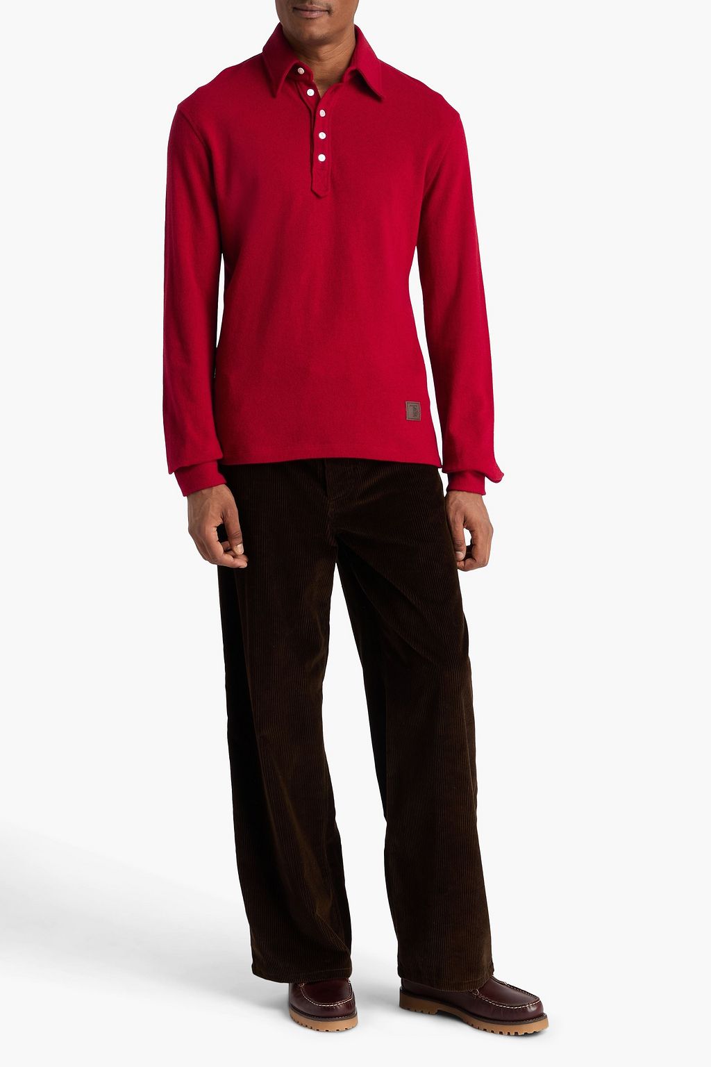 TOD'S Wool-blend polo sweater