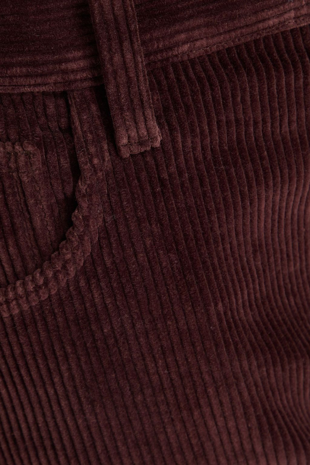 TOD'S بنطلون بأرجل مستقيمة من المخمل المضلّع والقطن