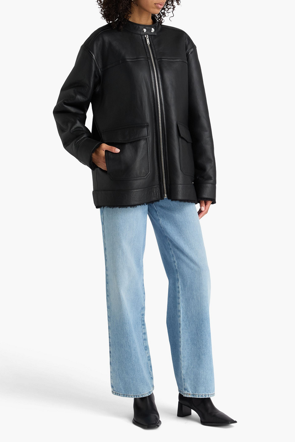  Anine Bing - Shearling Jacket - Black - L 
