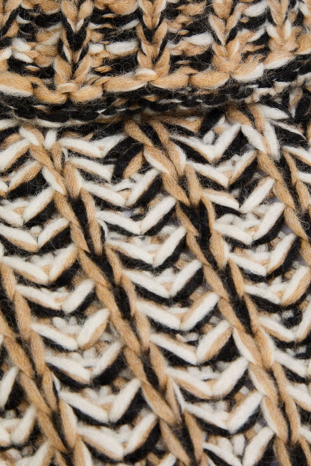 TOD'S كنزة رياضية بياقة عالية بحبكة بتصميم مضلّع