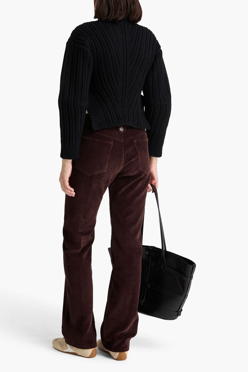 TOD'S كنزة من مزيج الكشمير وصوف الميرينو بكشاكش عند الخصر