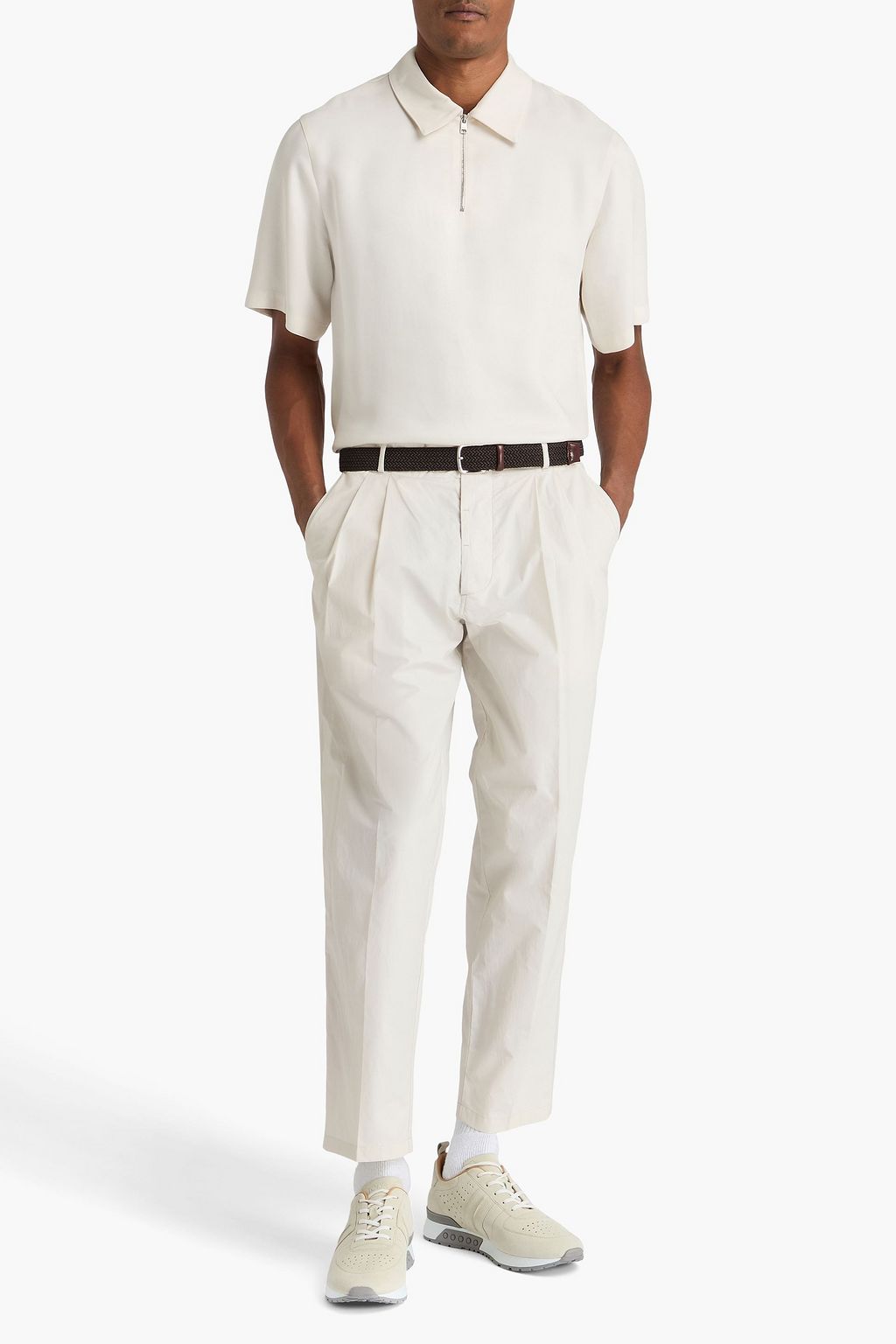 TOD'S Schmal zulaufende Chinohose aus Popeline aus einer Baumwollmischung