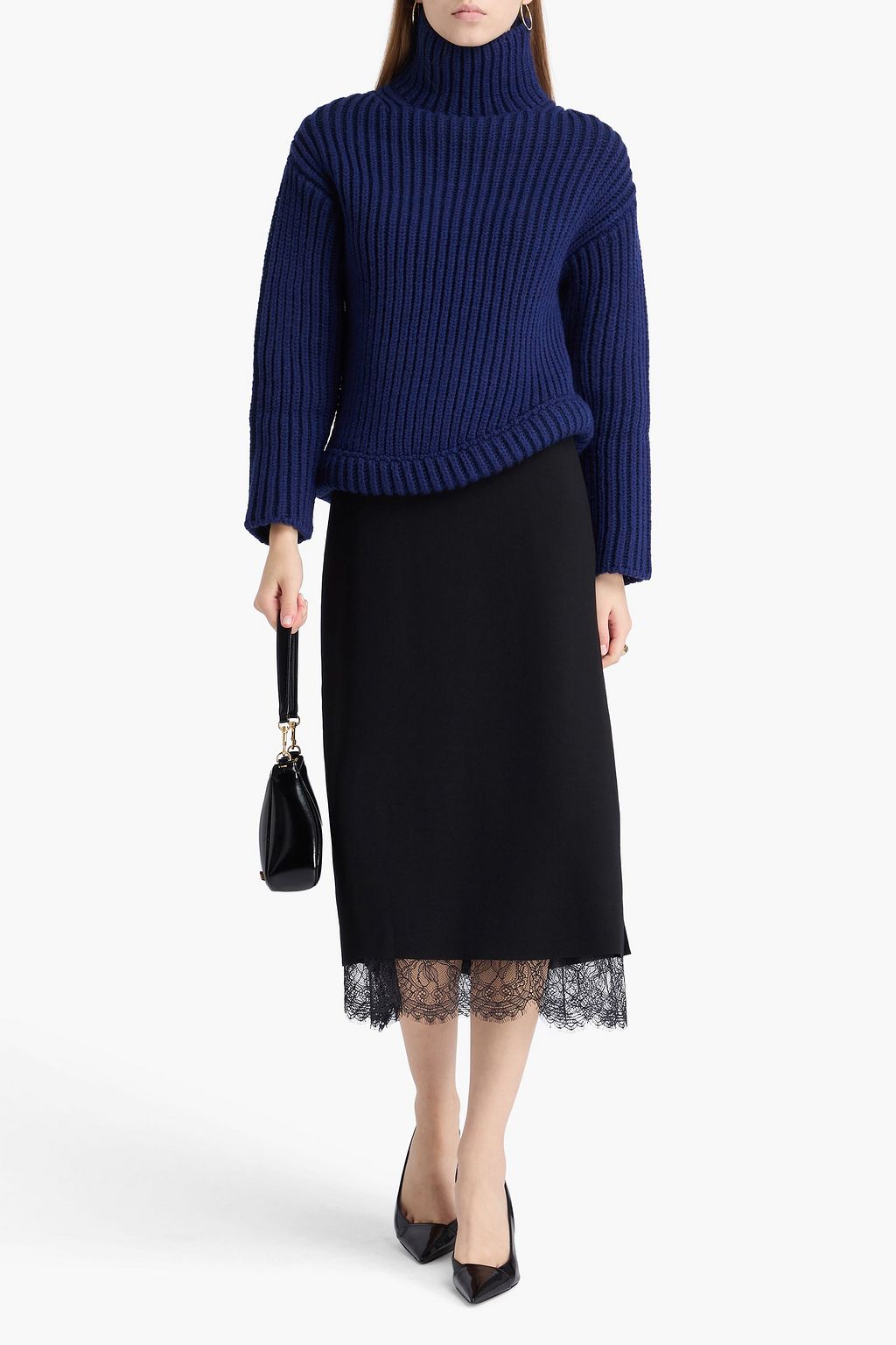 VICTORIA BECKHAM リブ編みニット タートルネックセーター